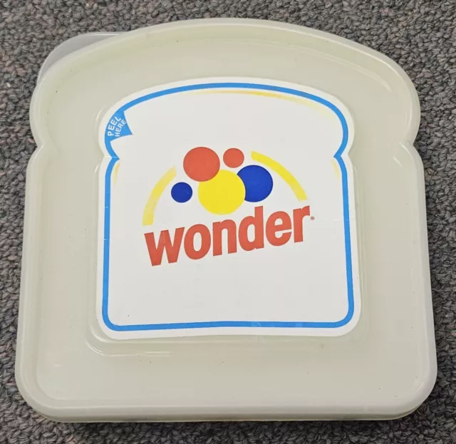 HOSTESS WONDER BREAD SANDWICH PLASTIC STORAGE BOX YELLOW RED BLUE DOTS  COLLECT on eBid United States
