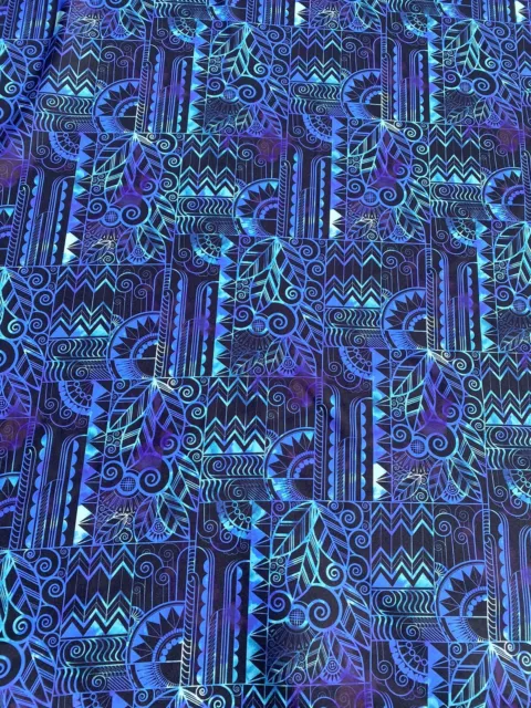 Polynesian Tribal Tatau Tattoo Fabric by the Yard 58” Newest Design - Premium