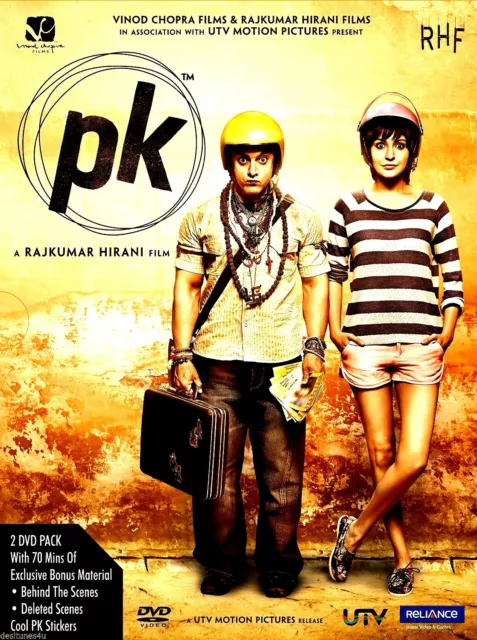 Pk - Aamir Khan, Anushka Sharma - Bollywood 2 Disque DVD - Anglais sous-Titres