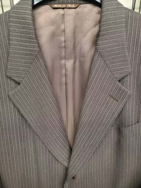 Canali Brown Striped Wool Blazer Sport Coat Mens Size 44R Three-Button Jacket 2