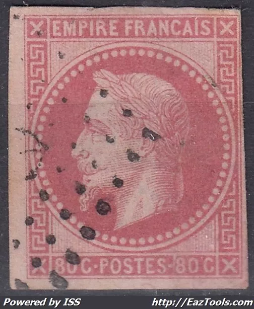 COLONIES GENERALES : EMPIRE 80c ROSE N° 10 OBLITERATION MARITIME ANCRE