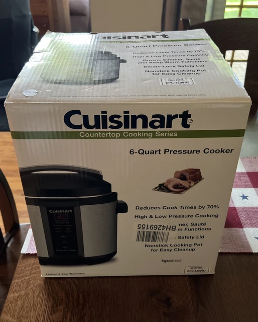 CUISINART 6 QUART Electric Pressure Cooker Cpc 600 Black And Silver Epc