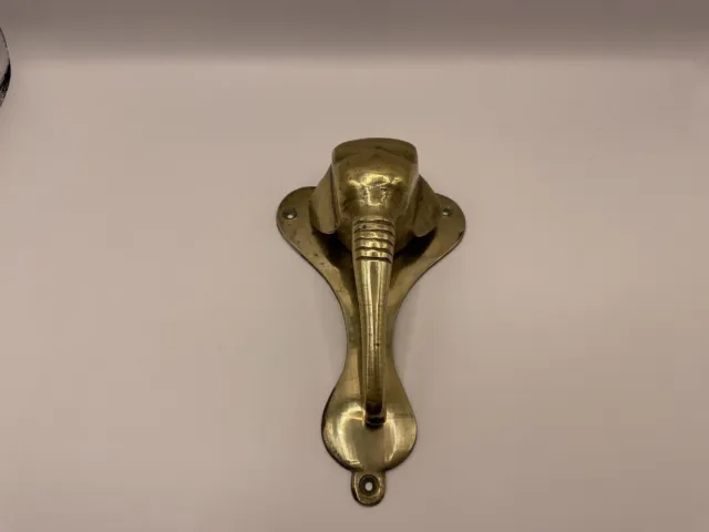 Vintage Brass Elephant Door Knocker Used
