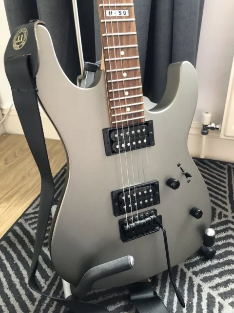 LTD By ESP M-50 Grey with black. Electric Guitar