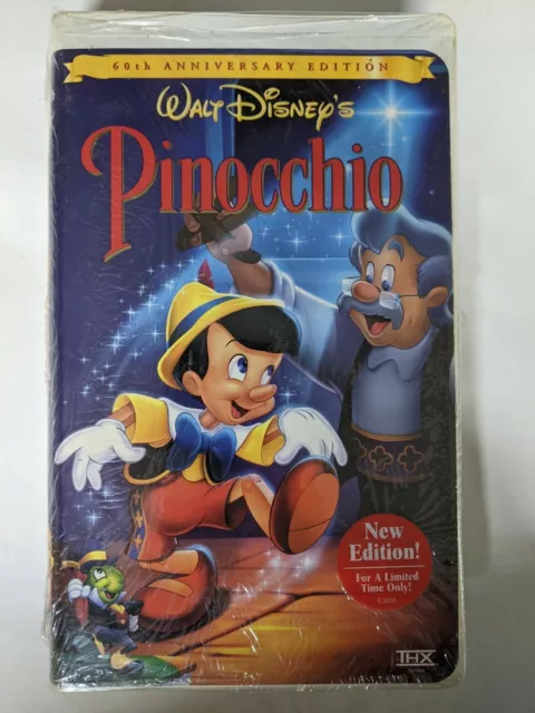 SEALED Pinocchio VHS 1999 Walt Disney’s Classic 60th Anniversary Edition NEW