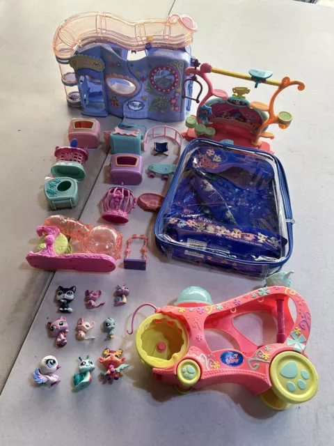 Vintage Littlest Pet Shop Mixed Lot Houses Play Sets Pets, Accessories