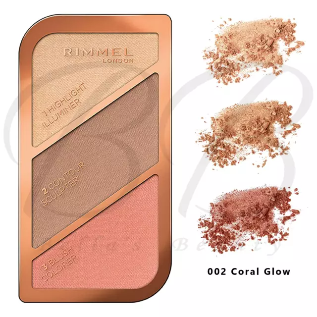 RIMMEL Kate Sculpting Contouring Highlighter Palette Kit - 002 Coral Glow *NEW*