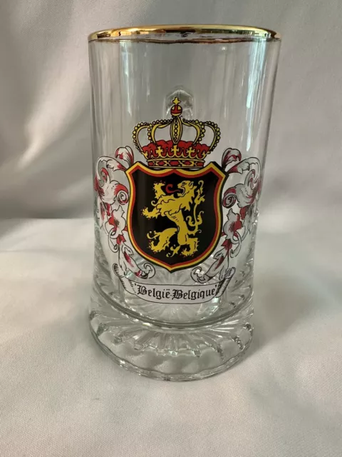 Belgie Belgique Pint Glass Beer Mug Tankard Stein