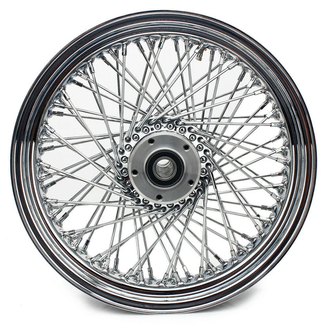 16"x3,5" Roue Jante Avant Chrome 80 Rayons 1" palier pour Harley Davidson Custom