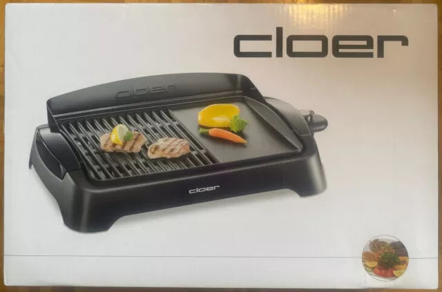 Cloer Elektrogrill Tischgrill, schwarz - zwei platten