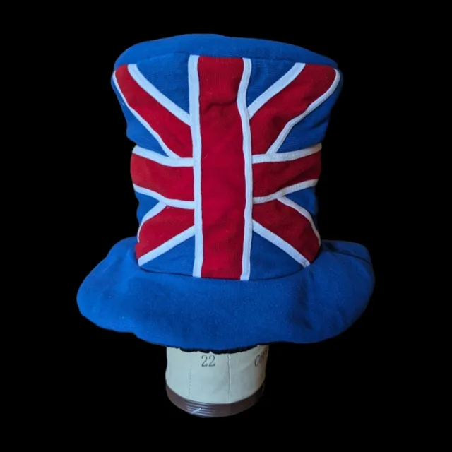UNION JACK VELVET Top Hat - British Fancy Dress Accessories British ...