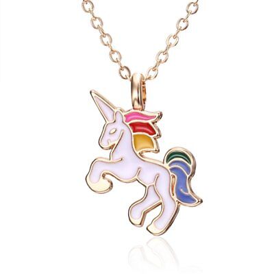 Fashion Animal Horse Enamel Necklace Pendant Women Girls Children Kids Jewelry