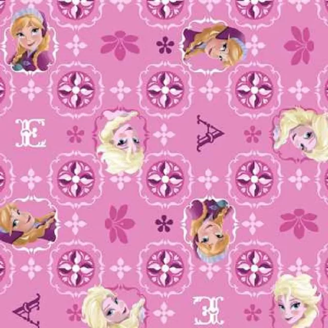 Fat Quarter Stoff Disney Frozen Pink Glitter Elsa Anna 100% Baumwolle Quilt