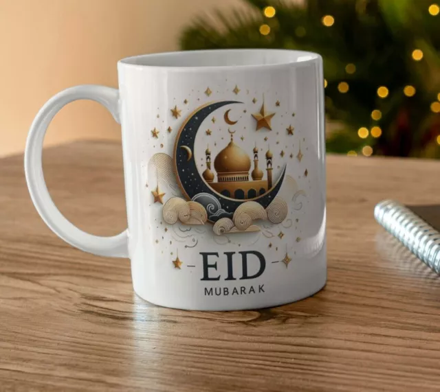 Personalised Eid Mubarak islamic mug  - Custom Gift ( 12oz) - New