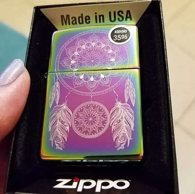 ZIPPO 49023 Dream Catcher Spectrum Laser Engrave NEW in box Windproof Lighter
