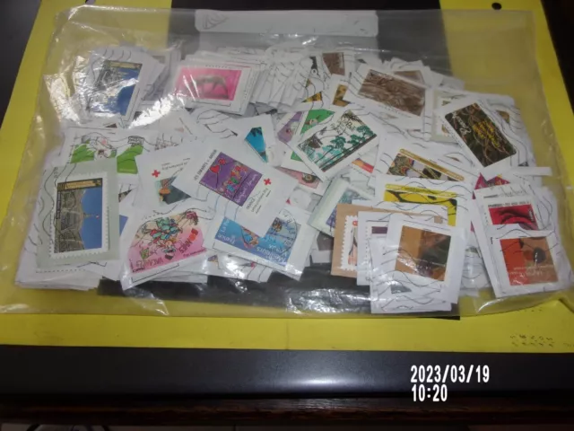 Lot 510 timbres sur fragment 40 series completes aucun double