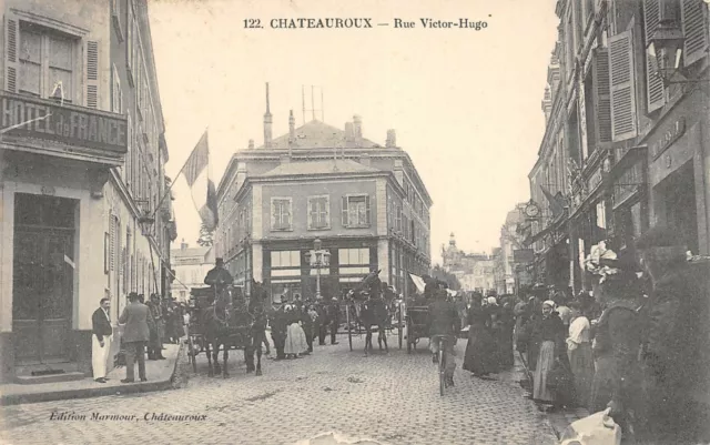 Cpa 36 Chateauroux Rue Victor Hugo