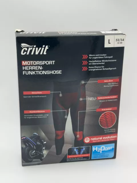 Motorsport Herren-Funktionshose Gr.L Schwarz/Rot