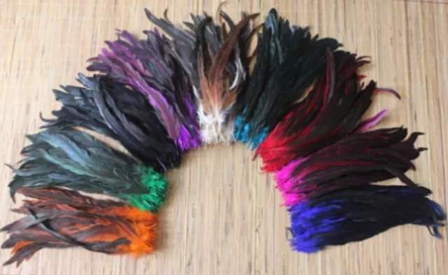 Long Rooster Tail Feathers Fly Craft Hat Arts Decorations Chicken Costume UK
