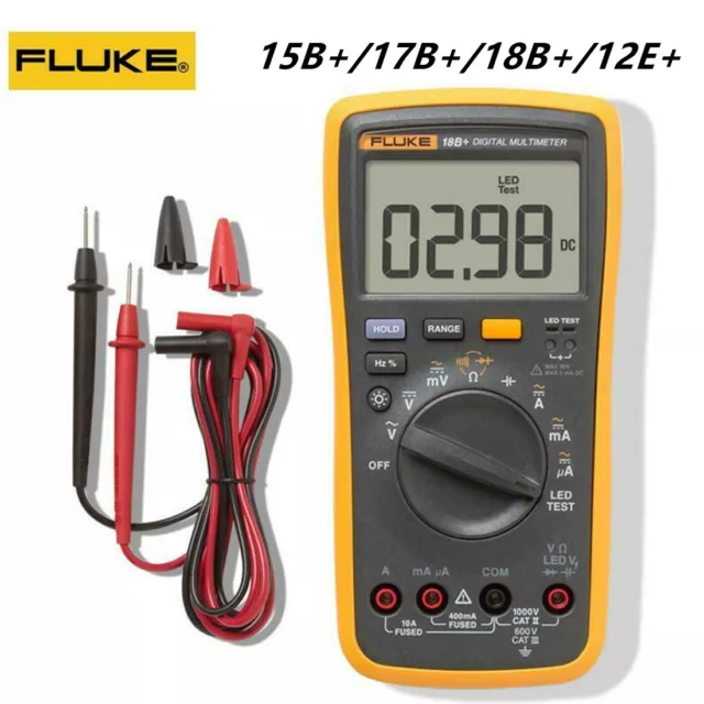 Fluke 15B+/17B+/18B+/12E+ AC DC Voltage Current Kapazität Digital Multimeter