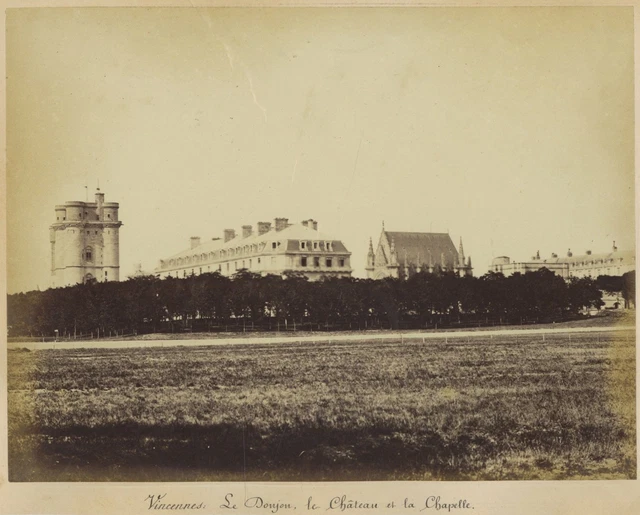 France, Vincennes, Le Donjon, le Château et la Chapelle vintage albumen print