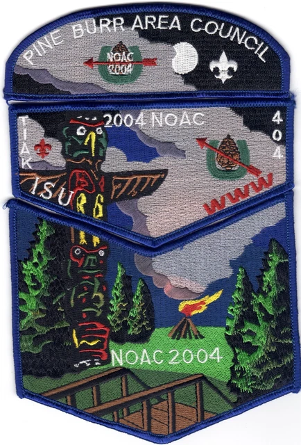 OA T'ak Lodge 404 2004 NOAC Set, Flap, Pocket, and Council Patch