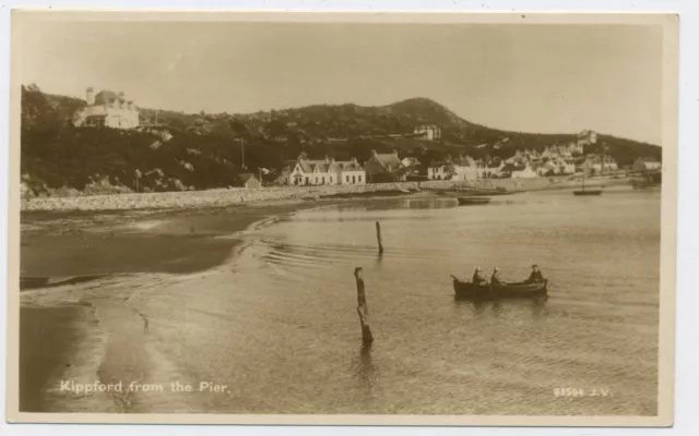 Kippford from the Pier Dumfries & Galloway Vintage Real Photo Postcard F7