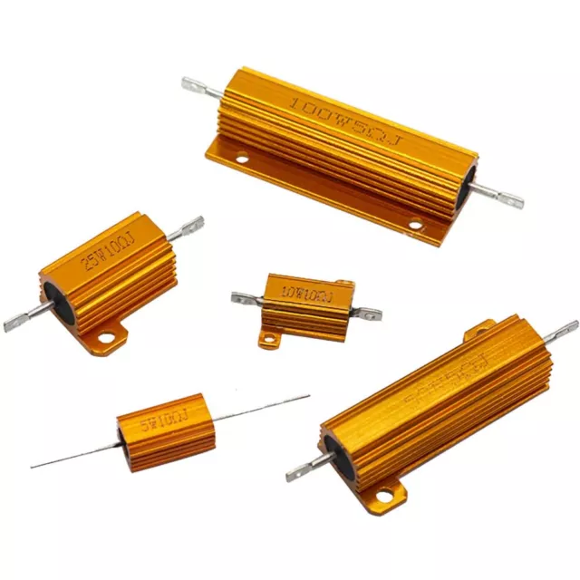 5W/10W/25W/50W/100W/200W/300W/500W Golden Aluminium Load Resistor Wirewound RX24 3