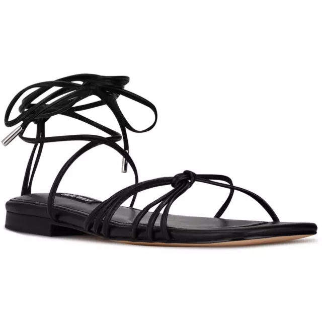 Nine West Womens Minus 3 Faux Leather Gladiator Sandals Shoes BHFO 3850