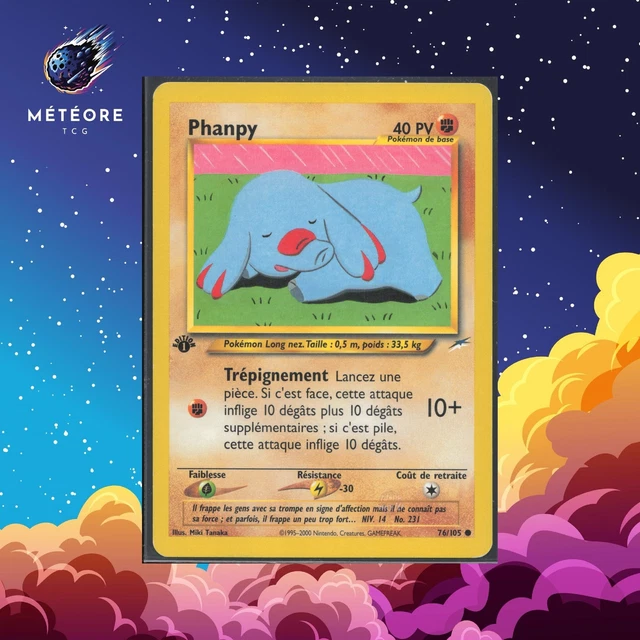 Carta Pokemon Phanpy 76/105 - Comn, Edicin Ilimitada, Neo Destiny, En  Estado Casi Mint A Mint Carta Comn Pokmon