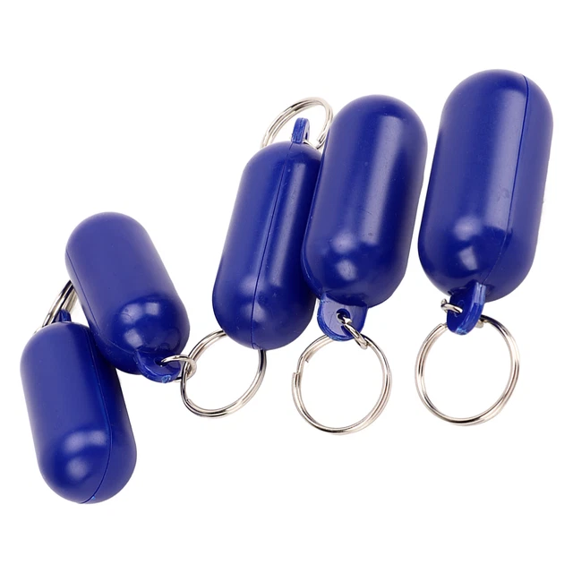 (Dark Blue)Floating Keychain Portable Floating Keyring ABS Easy Recognize Pill