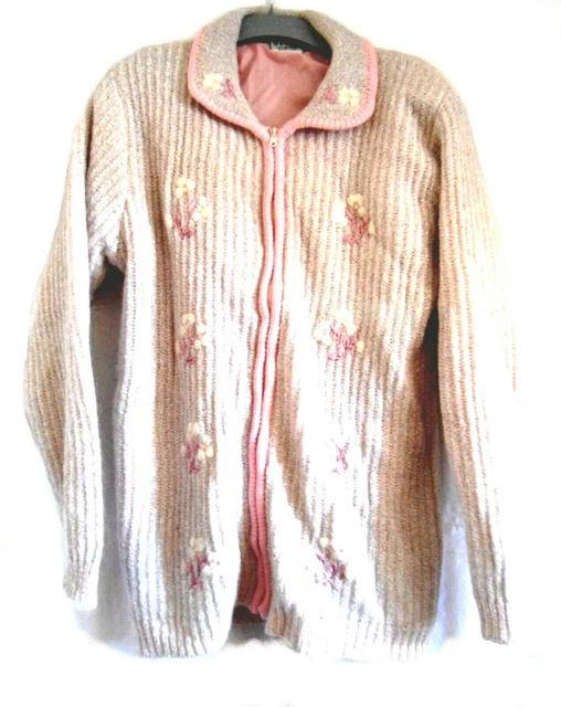 Gilet Femme Talia Benson Maille Rose Taille Unique En Mohair
