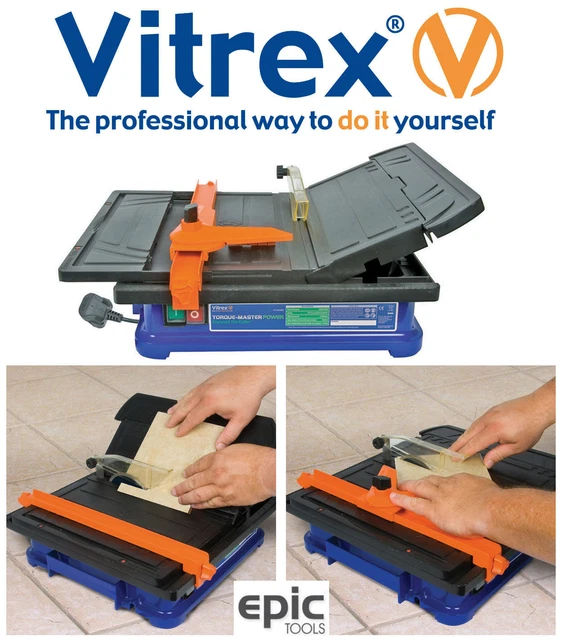 VITREX TORQUE-MASTER ELECTRIC Diamond Wet Tile Bench Saw Cutter & Blade ...