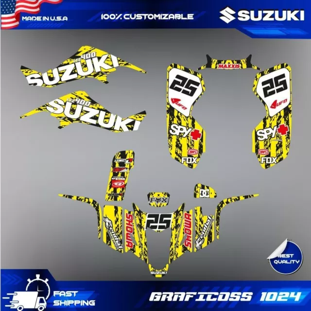 suzuki LTZ 400 wrap graphics stickers kit decals quad 2003 to 2008 ltz400 kfx400