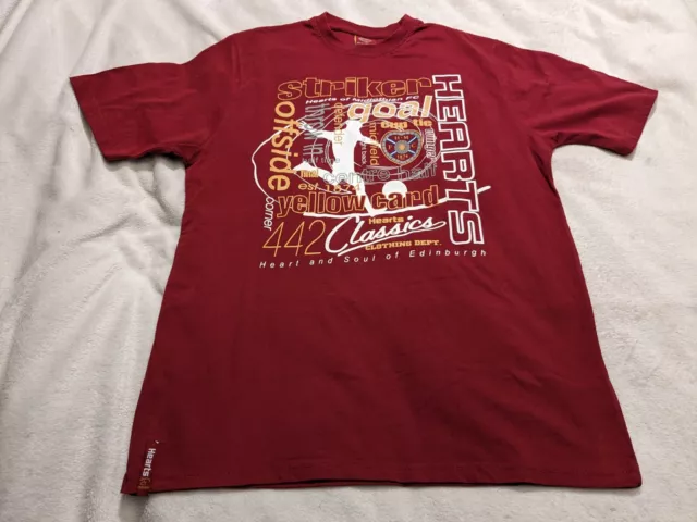 Heart of Midlothian Herren Fußball T-Shirt L Large 21 P2P offizielle Ware