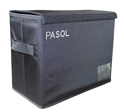 Comic Book Storage Box, Collapsible Long Comic Book Bin with Handles an...