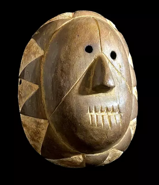 African Mask Tribal Face Wood Hand Carved Wall Hanging Art Bwami Lega-6791