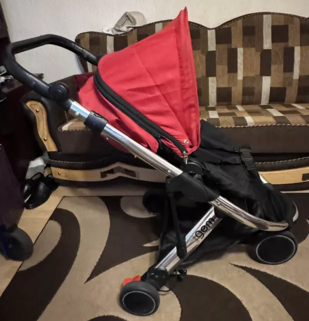 RED AND BLACK Pushchair Stroller Oyster Gem 65.00 PicClick UK