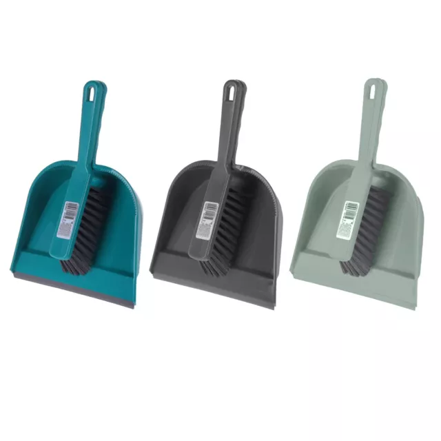 Hand Held Dustpan & Brush Set Sweeping Easy Cleaning Floor Soft Dust Pan Office