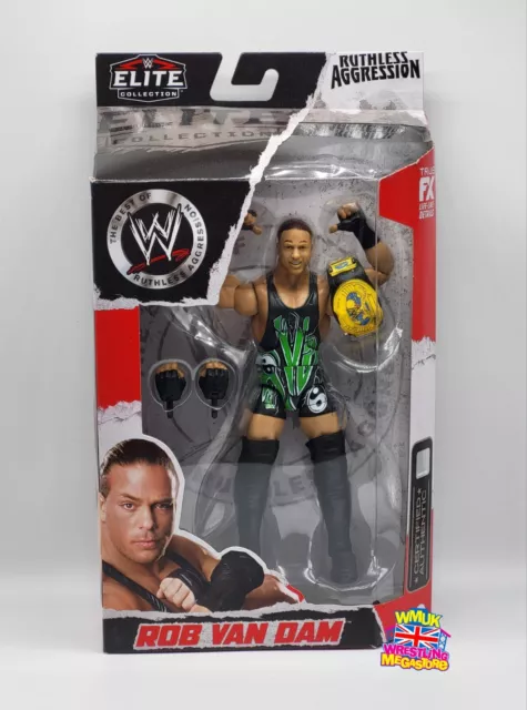 WWF WWE Elite Mattel Wrestling Figure Ruthless Aggression RVD *Damaged*