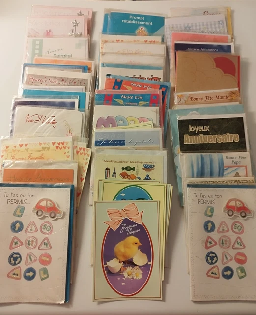 SUPERBE LOT DE  105 CARTES  POSTALES  NEUVES  AVEC ENVELOPPES Parfois Ancienne