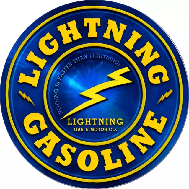 Lightning Gasoline  Vintage Vinyl Decal Sticker Waterproof