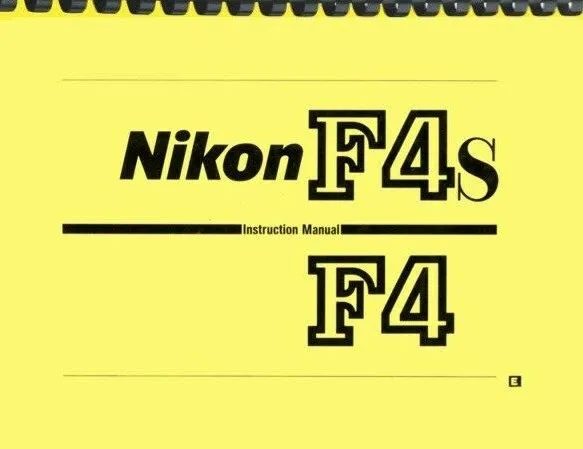 Cámara Nikon F4 F4S MANUAL DEL PROPIETARIO