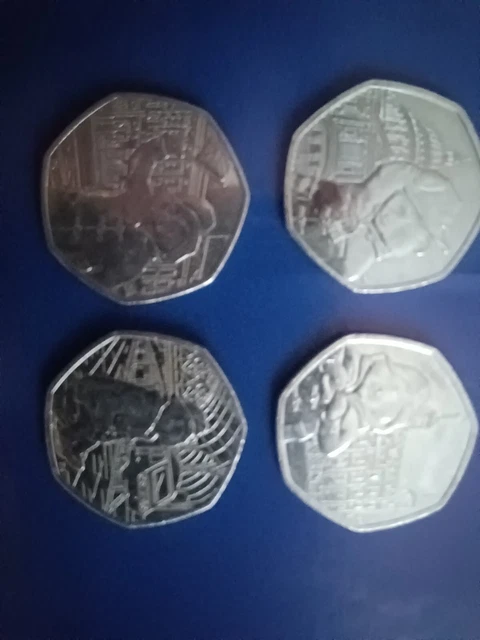 RARE PADDINGTON BEAR 50p Coins Full Set Of 4 Coins circulated EUR 21 rare-paddington-bear-50p-coins-full-set-of-4-coins-circulated-eur-21