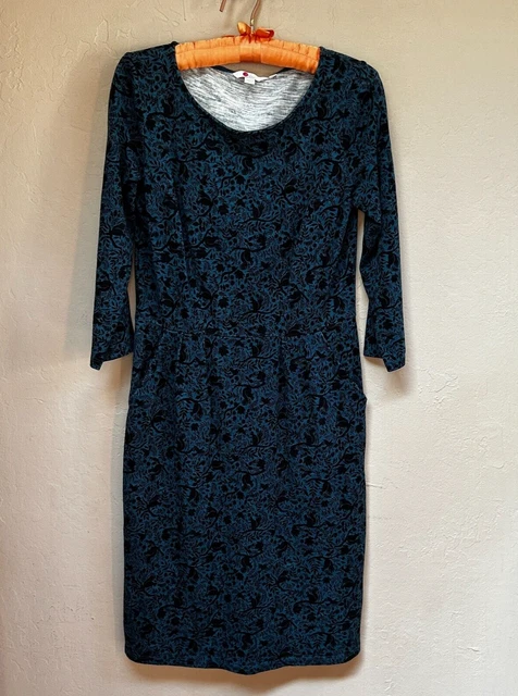 BODEN PENNY JERSEY Midi Dress UK 18 L - Blue/Green Animal Print Stretch  Classic 31.85 - PicClick UK