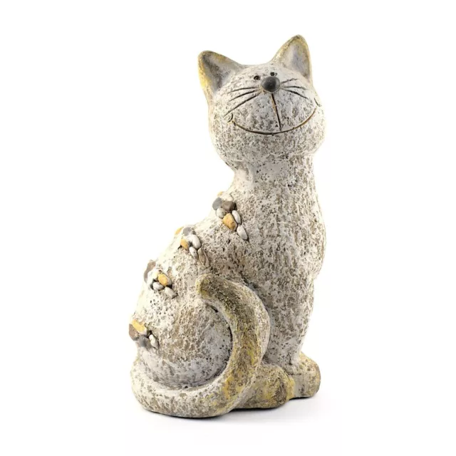 Figura de jardín gato perro pájaro oveja aspecto de piedra figura... 2