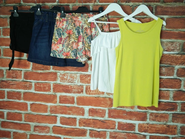 Girls Bundles Aged 9-10 Years H&M Next Shorts Skirt Vest Top Denim Floral 140Cm