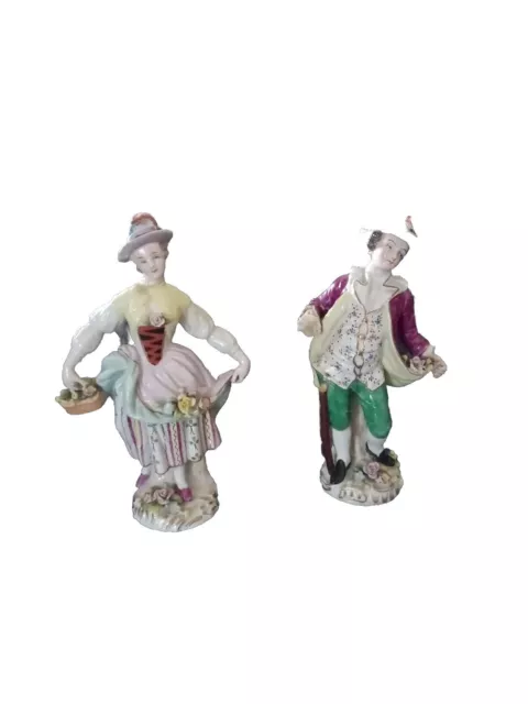 $$Capo Di Monte Rare Figurines $$ Woman And A Man