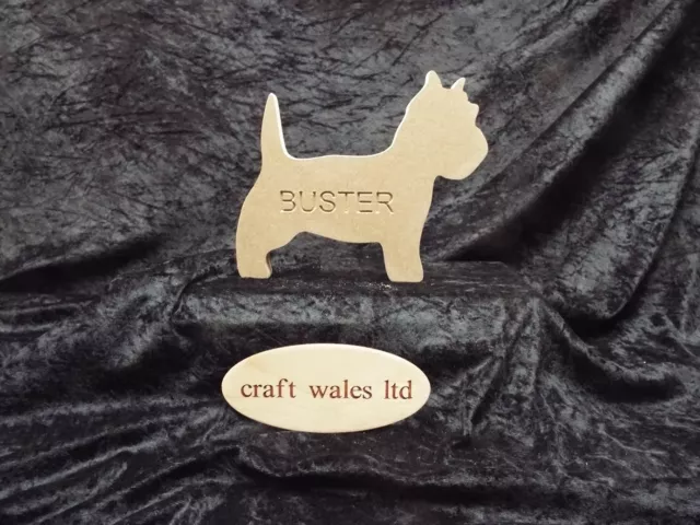 West Highland Terrier 18mm MDF Freestanding Personalised Westie Wooden Engraved
