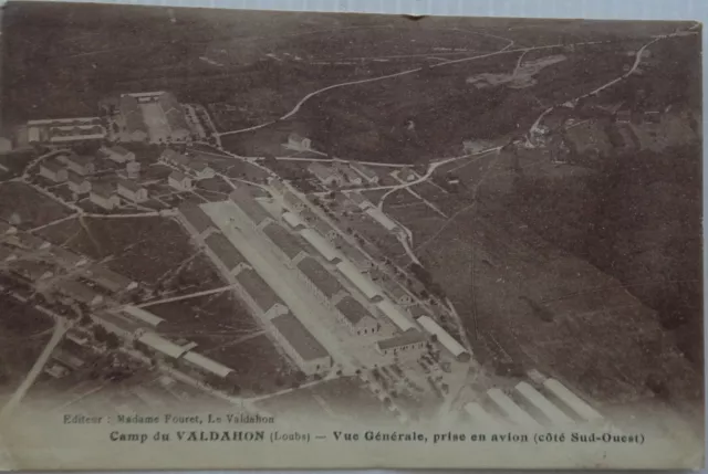 25 CPA Camp of / The Valdahon View General Taken by Plane Good Condition 1920